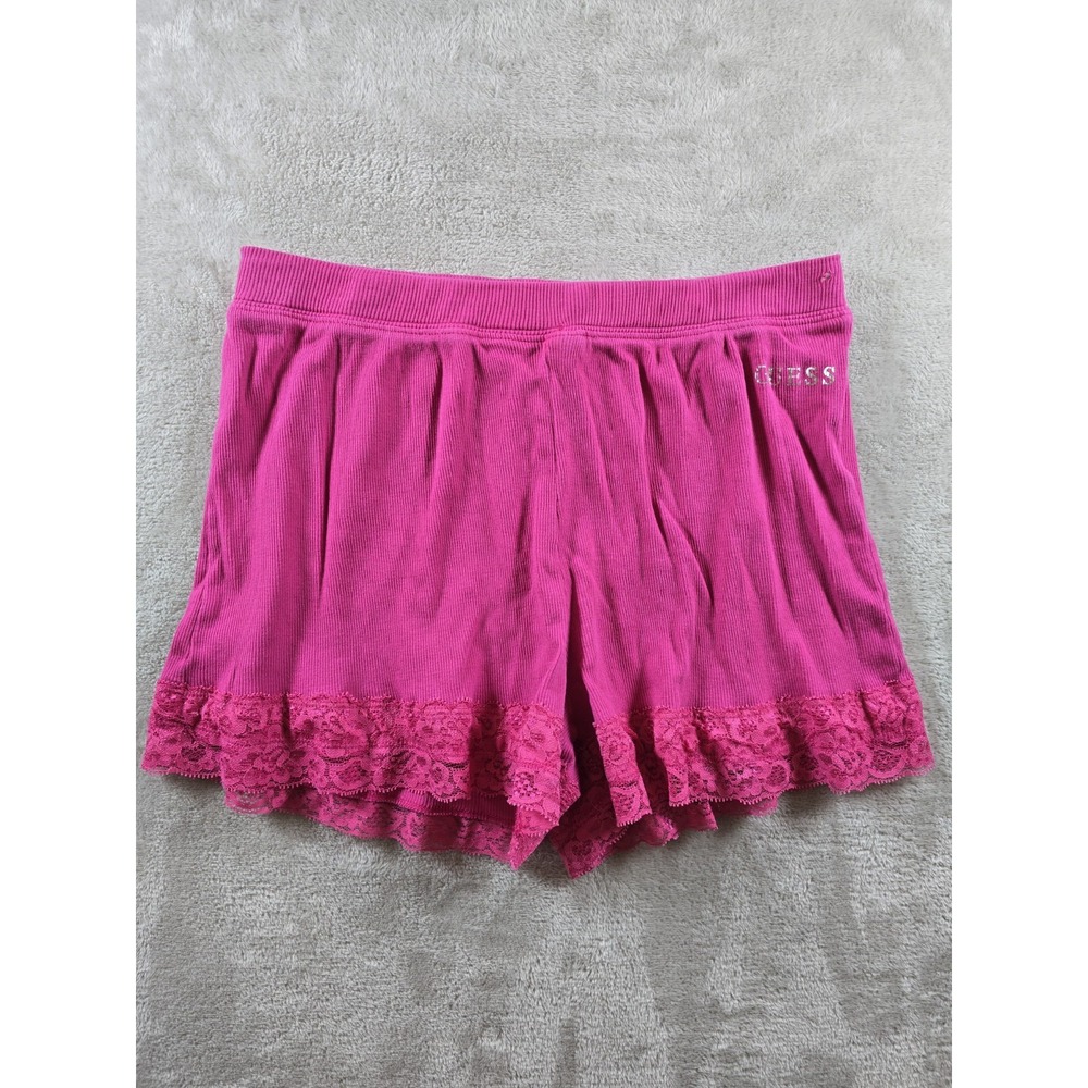 Guess Shorts Womens Small Pink Lace Stretch‎ 3" Inseam *Read